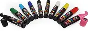 UNI-Ball POSCA Marker Pen PC-17K - XXL Chisel Tip for Large Backgrounds - Full Range of 10 Colours