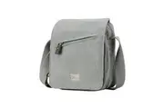 Troop London: Classic Small Zip Front Cross Body Bag - Ash Grey