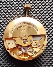 rare A. Schild 2166 Automatic Watch Movement DJI Swiss 17j NOS