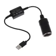 USB Male to 12V Car Socket Female USB 5V to 12V Adapter