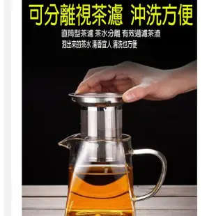 【CMK】耐熱不鏽鋼過濾茶壺 550ML 1入(加厚耐高溫 濾茶渣 高硼矽玻璃)