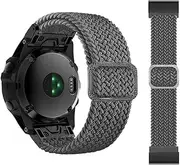 [BKUANE] 22 26mm Braided Solo Loop Nylon Quick Release WatchStrap For Garmin Fenix 7 7X 6 6X Pro 5X 5 Plus 3HR 935 945 S60 EPIX Watchband