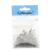 100* Tainless Steel Clip Fishing Hook Lure Connector Quick Change Snap Tackle
