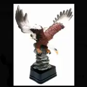 10 1/2" Hand Painted AMERICAN BALD EAGLE STATUE FIGURINE SCULPTURE