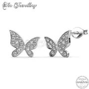 Meadow Butterfly Earrings (White Gold)