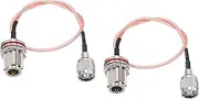 uxcell RG316 Coaxial Cables N Female Bulkhead to RP TNC Male Low Loss RF Coaxial Cable 1FT 50 Ohm Orange 2Pcs