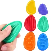 6Pcs Silicone Fidget Toy Sensory Stone Textured Worry Stone Adults Stress Relief Toy