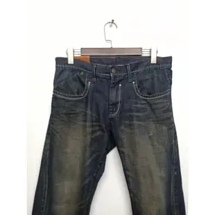 【G.Vintage】美國品牌 李LEE Works OF Denim 低腰汙刷色小磨中直筒牛仔褲 32腰