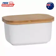 White Basics Butter Dish w/ Bamboo Lid Maxwell & Williams Scratch Resistant AU