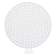 15pcs 2.4" Plastic Mesh Canvas Sheet 16 Count Round Blank Canvas White
