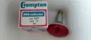 Crompton R95 Reflector Lamp CLEAR RED Edison Screw 100W 240V (MADE IN UK)