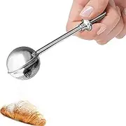 Powder Sugar Sifter - Spice Duster Wand | Flour and Spices Pick Up and Dust Sifter Baking Supplies with One-Hand for Baking,