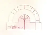 Handy Half Circle Quilting Template HC3-A-3 3mm