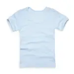 【ANNYPEPE】男童短袖內衣 純棉-水藍90-150(男童內衣 兒童內衣 兒童短袖)