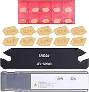 Lathe Turning Tools,VerRich SPB26-3 26mm Parting Grooving Cut-Off Tool with 10pcs GTN-3 SP300 Insert for Steel Semi-finishing