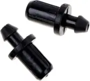Black Drip Irrigation Tube End Closure Goof Hole Plugs (50Pcs,Single Barbed)