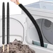 Lint Remover Brush Dryer Vent Cleaner Kit 2 Pack Dryer Lint Brush Vent Trap Cleaner Long Flexible Refrigerator Coil Brush (22 Inch)