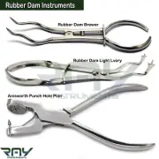 Restorative Ainsworth Rubber Dam Punch Clamps Stokes Lightweight Ivory Forceps