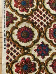 Vintage Fabric 5th Ave Home Decor 3yd Medallion Tiles 70's