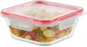 Pyrex Freshlock Glass Food Storage Container, Airtight 4 Cup (Square),