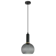 VINTAJ Pendant Lamp Light Interior ES Blk Smoky Glass Wine Glass OD200mm