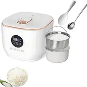 Smart Low Sugar Rice Cooker w/Low Carb Steamer Basket - 5-in-1 Multi-Cooker, 24H Delay Timer & 8H Keep Warm,3L Non-Stick Inner Pot Household Small Rice Cooker for Keto Diet