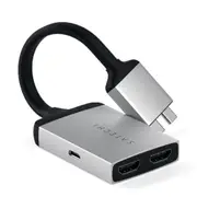 SATECHI Aluminium Type-C Dual 4K HDMI Adapter -Silver ( Dual Display only [ST-TCDHAS]