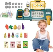 Suphyee Calculator Cash Register Toy, Interactive Toy Cash Register, Learning Toy Playset, Supermarket Shop Toys, Pretend Play Toys for Boys Girls Kids