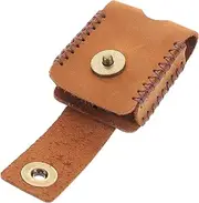 BRIGHTFUFU Camping Lighter Case Portable Leather Cover for Flint Lighter Durable Outdoor Protection