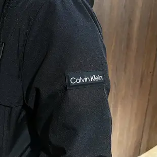 美國百分百【全新真品】Calvin Klein 防風外套 連帽 男款 CK 保暖 內刷毛 夾克 黑色 CN60