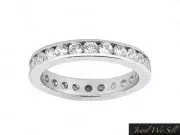 3.00Ct Round Diamond Classic Channel Set Eternity Band Ring 950 Platinum G SI1