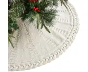 Christmas Tree Skirt Knitted Tree Skirt Apron Christmas Tree Decorations Christmas Gifts Home Decorations-white