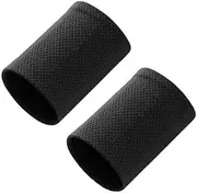 2 Sweat Bands, Wrist Sweat Bands Men Women, Elastic Sports Wristbands Sweatbands, Sweat Wristband, for Gym Sports Tennis Running Basketball Moisture Wicking