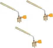 3pcs High Performance Gas Torch Handheld Heavy Duty Burner Torch Adjustable Head for Roofing Work