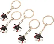 [SHINEOFI] 5Pcs Graduation Keychain Bulk, Graduation Cap Charms Party Favors, Backpack Hanging Pendants for Party Goodie Bags Stuffers Supplies