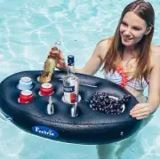 Trendy Inflatable Floating Food&Drinks Holder Floating Pool Party Beverage Tray