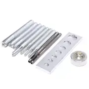 11X/Set DIY Leather Tool Die Punch Hole Snap Rivet Button Setter Base Kit-b