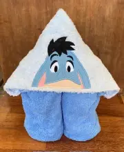 Machine Embroidered Eeyore Hooded Bath Towel