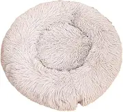 Cat Dog Bed - Soft Plush Round Pet Bed | Comfortable Donut Cuddler Round Dog Cat Bed | Plush Cuddler Dog Calming Bed | Plush Cushion Bed for Small Dogs and Cats, Pet Snooze Sleeping Kennel for Kittens