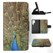 FLIP CASE FOR SAMSUNG GALAXY|BEAUTIFUL PEACOCK BIRD FEATHERS 1