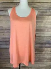 BCG NWT Womens XL Activewear Tank Space Dyed Coral Racerback Gym Yoga
