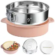 9 Inch Springform Pan - Nonstick Leakproof 304 Stainless Steel Springform Cak...