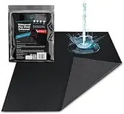 Black Waterproof Massage Play Sheet with Extra Strengthened Anti-Slip Grip, 200cm x 200cm - Waterproof Mattress Protector, Liquid and Silicone Safe Sheet Topper, Waterproof Mattress Cover