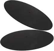 ibasenice 2pcs Turntable Mat for Record Player Vinyl Records Pads 10''/12''/7'' Disc Protective Mat Anti-Vibration Noise Reduction