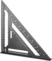 Metal Square Ruler - Triangle Framing Measuring Tool, Precision Aluminum Alloy Square | Portable Marking Gauge for Carpentry, Layout Tool for Woodworkers, Designers, Framing and Projects