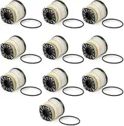 10PCS Diesel Fuel Filter W O-rings Compatible With Ranger PX Turbo 5 Cyl P5AT P4AT，Compatible With Mazda BT50 2.2L UP0Y AB399176AC AB39-9176-AC