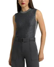 St. John Sequin Front Knit Top
