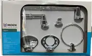 Moen Aspen Chrome Accessory 6 PCS Bar, Hook, Paper Holder, Ring, Soap holder