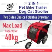 Bike Cargo Trailer Pet Stroller Ride Bicycle Cargo Outdoor Foldable Carrier AU