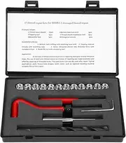 17 Pcs Thread Repair Kit, M10x1.5 Length 1.5D Stainless Steel Twisted Drill, Metric Helicoil Thread Repair Kit, with HSS Drill Bits Thread Inserts Taps Break Off Installation Tools